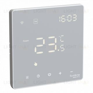Термостат программируемый с Wi-Fi для электрического теплого пола Systeme Electric ArtGallery, в сборе 16А, белый, GAL000138 GAL000138