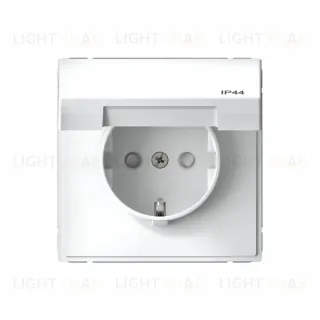 Розетка с заземлением, быстрозажимные клем., со шторками и крышкой System Electric ArtGallery 16А IP44, белый GAL440146S GAL440146S