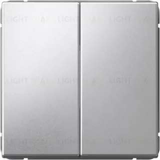 Выключатель двухклавишный проходной System Electric ArtGallery 10А, алюминий GAL000365S GAL000365S