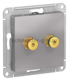 Розетка акустическая двойная System Electric ArtGallery, алюминий GAL000308+ATN000387 GAL000308 + ATN000387