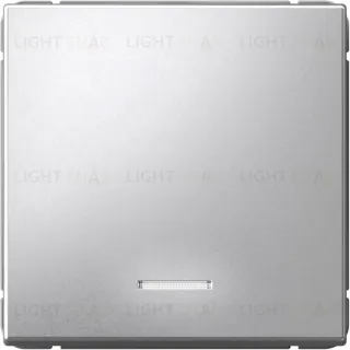 Выключатель одноклавишный с подсветкой System Electric ArtGallery 10А, алюминий GAL000313S GAL000313S