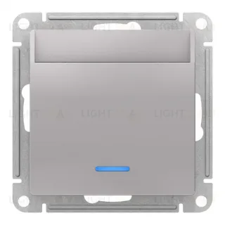 Карточный выключатель с задержкой времени 10А/250 В~ System Electric ArtGallery, алюминий GAL000308+ATN000367 GAL000308 + ATN000367