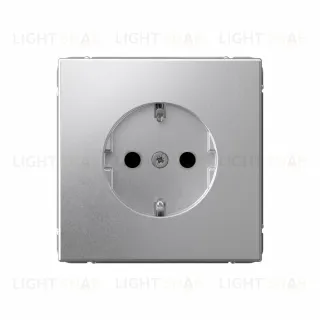Розетка с заземлением, быстрозажимные клем., со шторками System Electric ArtGallery 16А, алюминий GAL000345S GAL000345S
