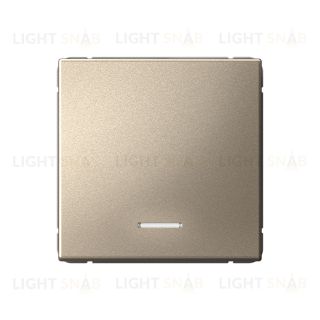 Выключатель одноклавишный с подсветкой System Electric ArtGallery 10А, шампань GAL000513 GAL000513