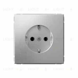 Розетка с заземлением, быстрозажимные клем., System Electric ArtGallery 16А, алюминий GAL000343S GAL000343S