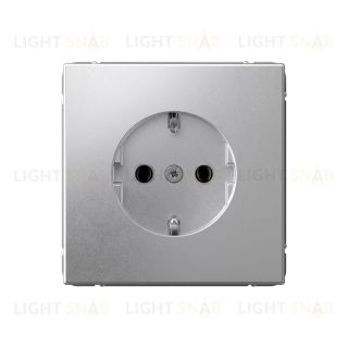 Розетка с заземлением System Electric ArtGallery 16А, алюминий GAL000343 GAL000343