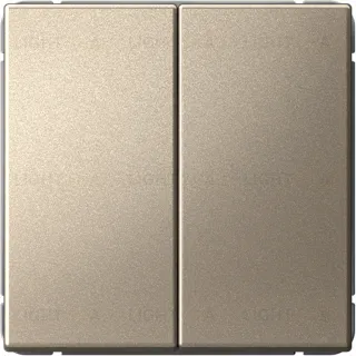 Выключатель двухклавишный System Electric ArtGallery 10А, шампань GAL000551S GAL000551S