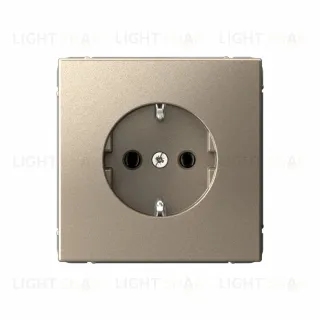 Розетка с заземлением, быстрозажимные клем., System Electric ArtGallery 16А, шампань GAL000543S GAL000543S