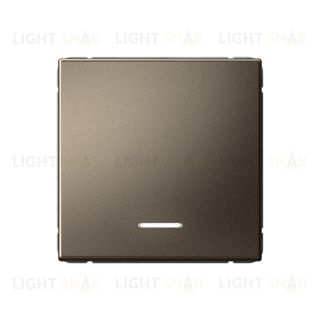 Выключатель одноклавишный с подсветкой System Electric ArtGallery 10А, мокко GAL000613 GAL000613