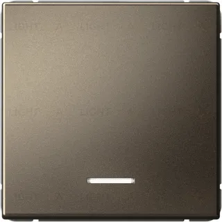 Выключатель одноклавишный с подсветкой System Electric ArtGallery 10А, мокко GAL000613S GAL000613S