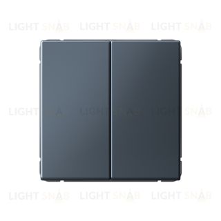 Выключатель двухклавишный кнопочный System Electric ArtGallery 10А, грифель GAL000717 GAL000717
