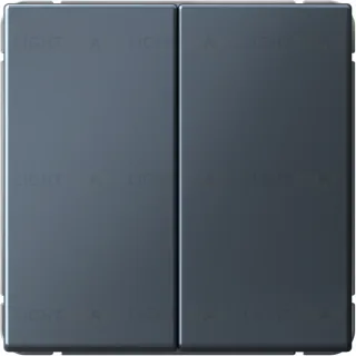 Выключатель двухклавишный кнопочный System Electric ArtGallery 10А, грифель GAL000717S GAL000717S