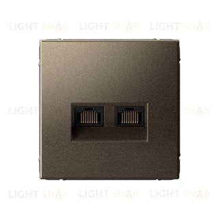 Розетка компьютерная двойная System Electric ArtGallery RJ45 6A кат., мокко GAL000688 GAL000688