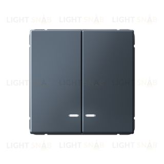 Выключатель двухклавишный с подсветкой System Electric ArtGallery 10А, грифель GAL000753 GAL000753