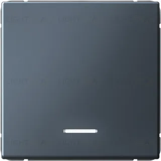 Выключатель одноклавишный с подсветкой System Electric ArtGallery 10А, грифель GAL000713S GAL000713S