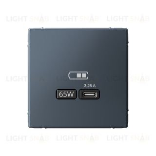 Розетка USB для зарядки System Electric ArtGallery тип-C 65W высокоскор.заряд. QC, PD, грифель GAL000727 GAL000727