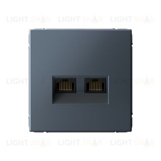 Розетка компьютерная двойная System Electric ArtGallery RJ45 6A кат., грифель GAL000788 GAL000788