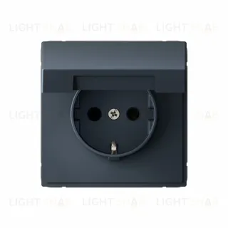 Розетка с заземлением, быстрозажимные клем., со шторками и крышкой System Electric ArtGallery 16А IP20, грифель GAL000746S GAL000746S