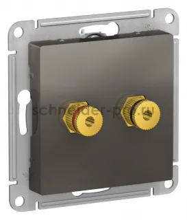 Розетка акустическая двойная System Electric ArtGallery, сталь GAL000908+ATN000987 GAL000908 + ATN000987