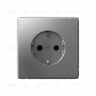 Розетка с заземлением, быстрозажимные клем., со шторками System Electric ArtGallery 16А, сталь GAL000945S GAL000945S