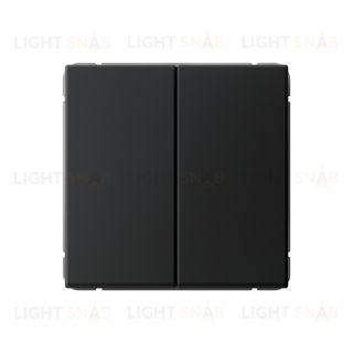 Выключатель двухклавишный System Electric ArtGallery 10А, карбон GAL001051 GAL001051