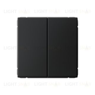 Выключатель двухклавишный проходной System Electric ArtGallery 10А, карбон GAL001065 GAL001065