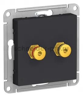 Розетка акустическая двойная System Electric ArtGallery, карбон GAL001008+ATN001087 GAL001008 + ATN001087