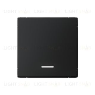 Выключатель одноклавишный с подсветкой System Electric ArtGallery 10А, карбон GAL001013 GAL001013