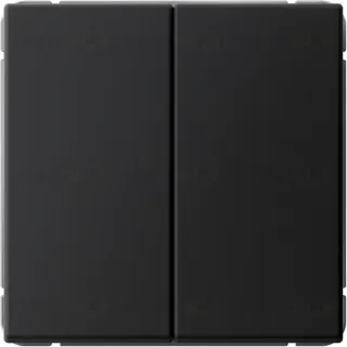 Выключатель двухклавишный проходной System Electric ArtGallery 10А, карбон GAL001065S GAL001065S