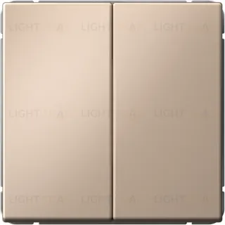 Выключатель двухклавишный проходной System Electric ArtGallery 10А, песочный GAL001265S GAL001265S