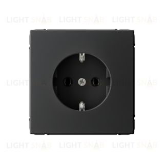 Розетка с заземлением System Electric ArtGallery 16А, карбон GAL001043 GAL001043