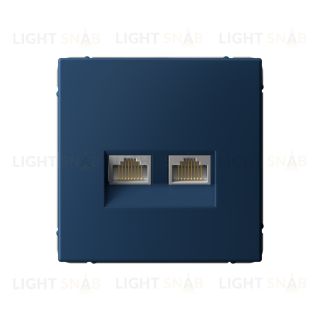 Розетка компьютерная двойная System Electric ArtGallery RJ45 6A кат., аквамарин GAL001188 GAL001188