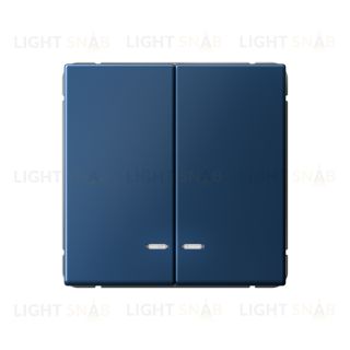 Выключатель двухклавишный с подсветкой System Electric ArtGallery 10А, аквамарин GAL001153 GAL001153