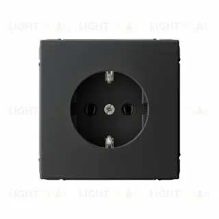 Розетка с заземлением, быстрозажимные клем., System Electric ArtGallery 16А, карбон GAL001043S GAL001043S