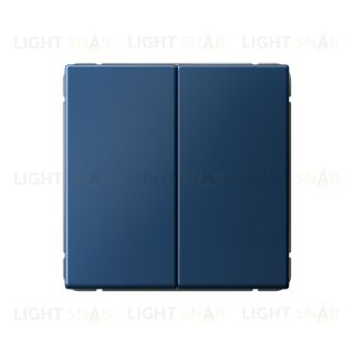 Выключатель двухклавишный кнопочный System Electric ArtGallery 10А, аквамарин GAL001117 GAL001117