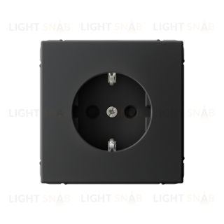 Розетка с заземлением со шторками System Electric ArtGallery 16А, карбон GAL001045 GAL001045