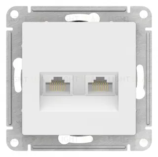 Розетка компьютерная двойная System Electric ArtGallery RJ45 5 кат., лотос GAL001308+ATN001385 GAL001308 + ATN001385
