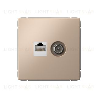 Розетка TV и интернет розетка System Electric ArtGallery RJ 45, 5 кат., песочный GAL001289 GAL001289