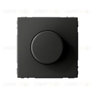 Светорегулятор поворотно-нажимной LED, RC, 400Вт System Electric ArtGallery, базальт GAL001423 GAL001423