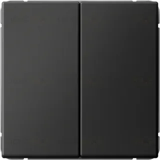 Выключатель двухклавишный кнопочный System Electric ArtGallery 10А, базальт GAL001417S GAL001417S