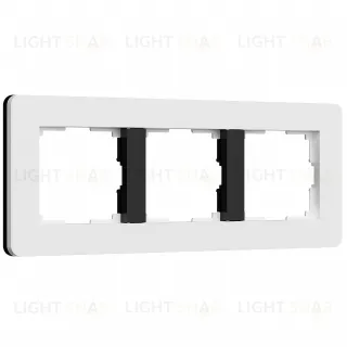 Рамка тройная Werkel Split белый-черный, soft-touch a067990 a067990