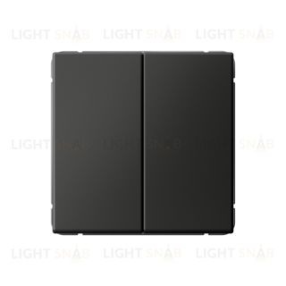 Выключатель двухклавишный System Electric ArtGallery 10А, базальт GAL001451 GAL001451