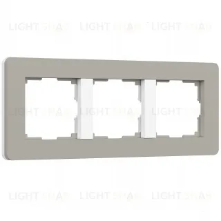 Рамка тройная Werkel Split дымчатый-белый, soft-touch a067262 a067262