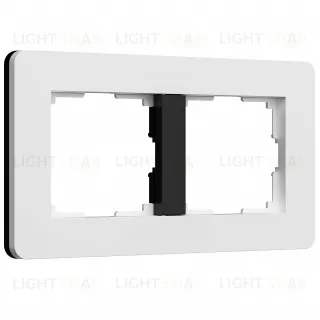 Рамка двойная Werkel Split белый-черный, soft-touch a067989 a067989