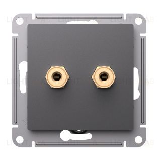 Розетка акустическая двойная System Electric ArtGallery, базальт GAL001408+ATN001487 GAL001408 + ATN001487