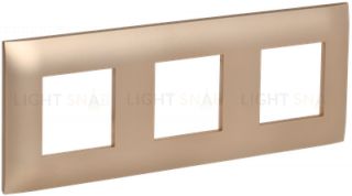 Рамка 3-местная IEK Skandy песочный SK-M32-K98 SK-M32-K98