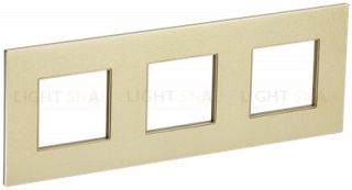 Рамка тройная IEK Skandy шампань металл SK-M32-M-K37 SK-M32-M-K37