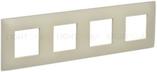 Рамка 4-местная IEK Skandy бежевый SK-M42-K10 SK-M42-K10