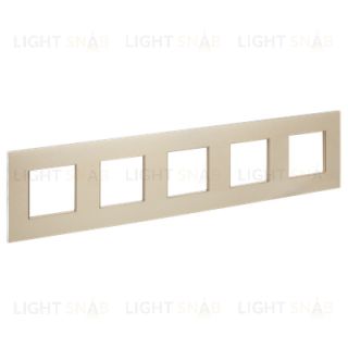 Рамка пятерная IEK Skandy шампань металл SK-M52-M-K37 SK-M52-M-K37