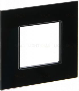 Рамка одинарная IEK Skandy черное стекло SK-M12-G-K02 SK-M12-G-K02